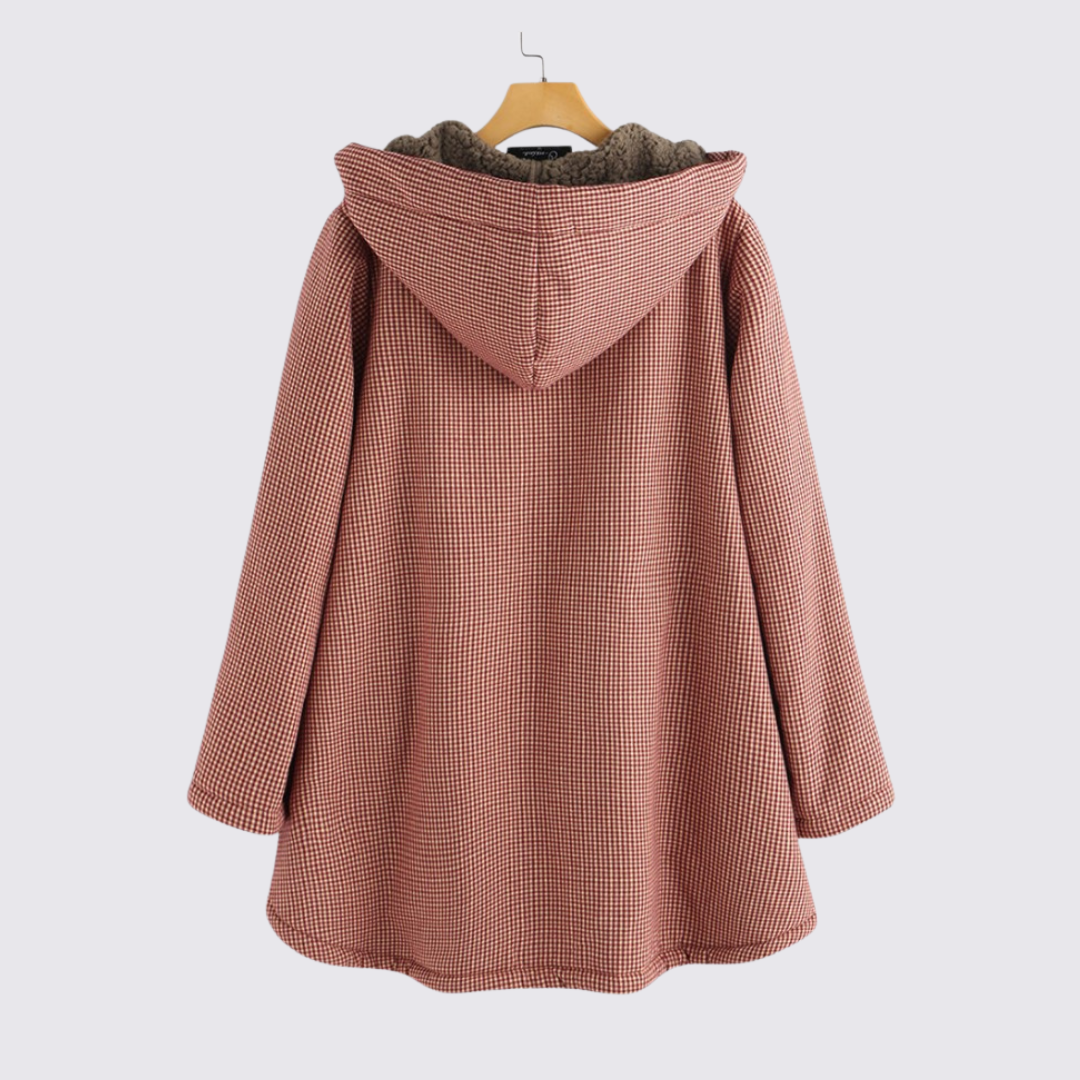 Gefütterte Jacke mit Kapuze und Taschen für Damen