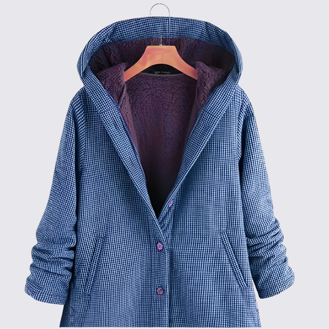 Gefütterte Jacke mit Kapuze und Taschen für Damen