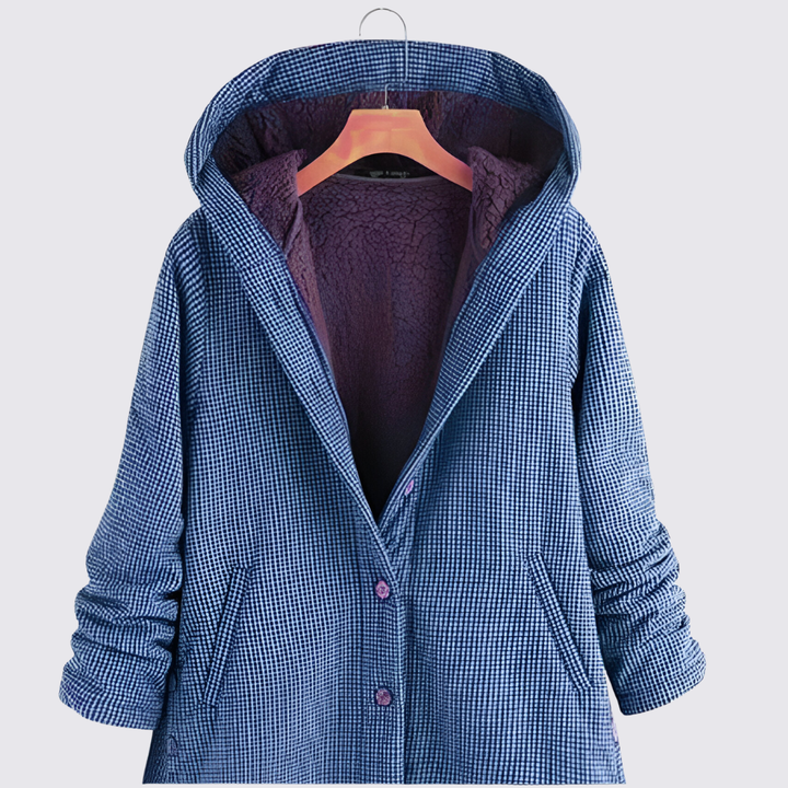 Gefütterte Jacke mit Kapuze und Taschen für Damen