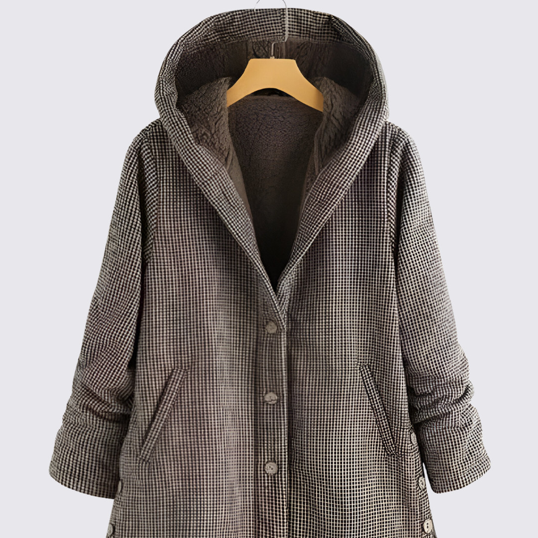 Gefütterte Jacke mit Kapuze und Taschen für Damen