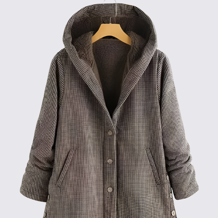 Gefütterte Jacke mit Kapuze und Taschen für Damen