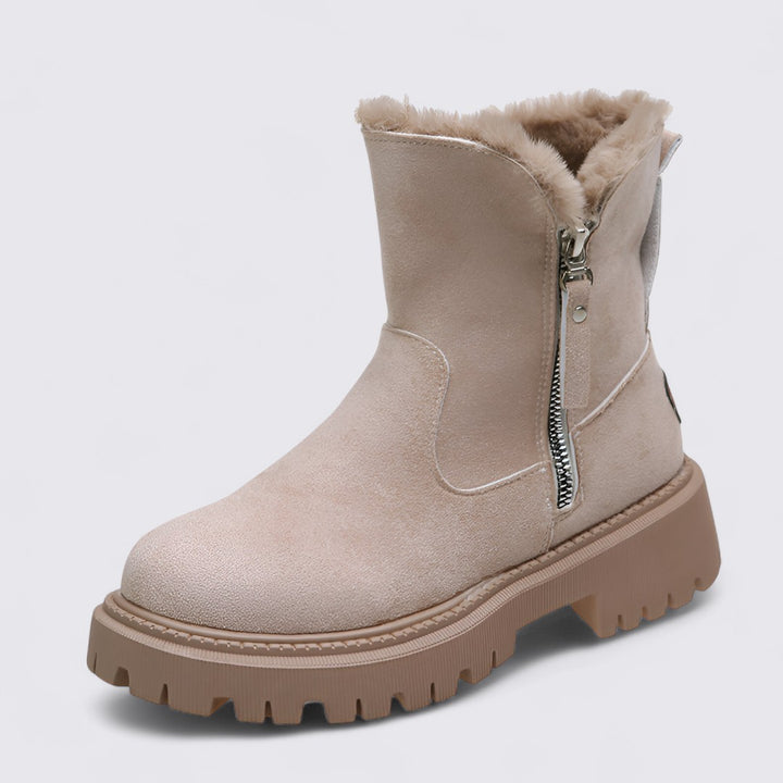 Gefütterte Stiefeletten mit Reißverschluss für Damen