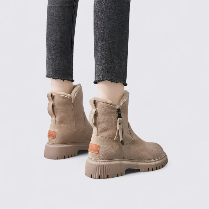 Gefütterte Stiefeletten mit Reißverschluss für Damen