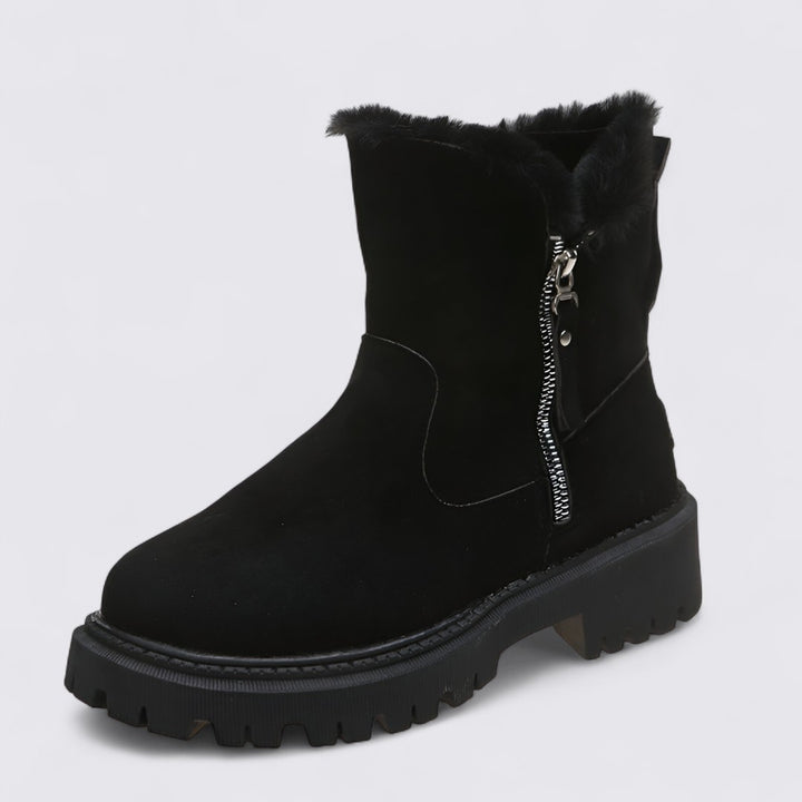 Gefütterte Stiefeletten mit Reißverschluss für Damen