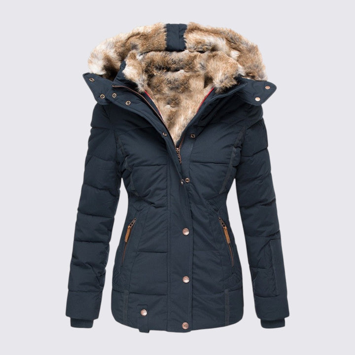 Gesteppt Kapuze Jacke für Damen