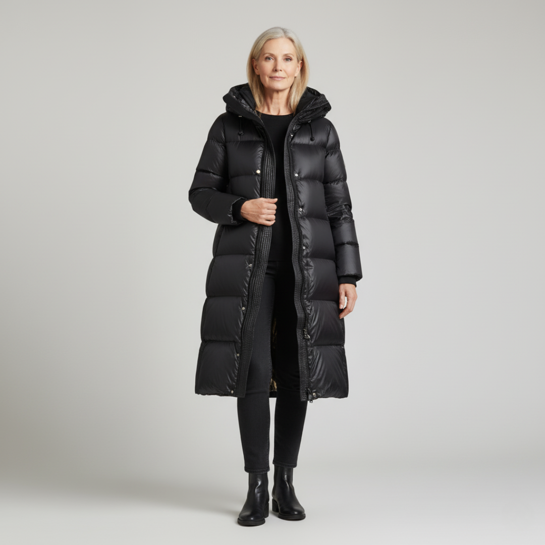 Gesteppt Kapuze Parka für Damen