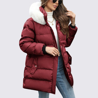 Gesteppte Jacke mit Kapuze und Reißverschluss für Damen