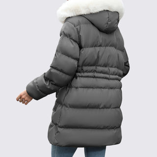 Gesteppte Jacke mit Kapuze und Reißverschluss für Damen