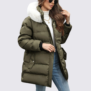 Gesteppte Jacke mit Kapuze und Reißverschluss für Damen