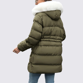 Gesteppte Jacke mit Kapuze und Reißverschluss für Damen