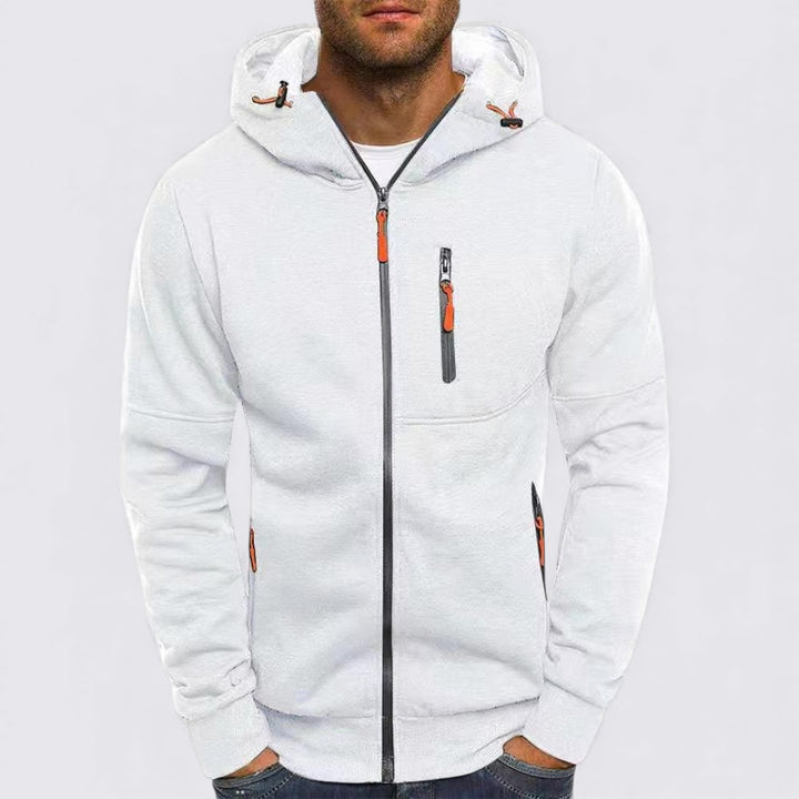 Herren Jacke mit Kapuze - Sportliche Jacke - Reißverschluss Vorne