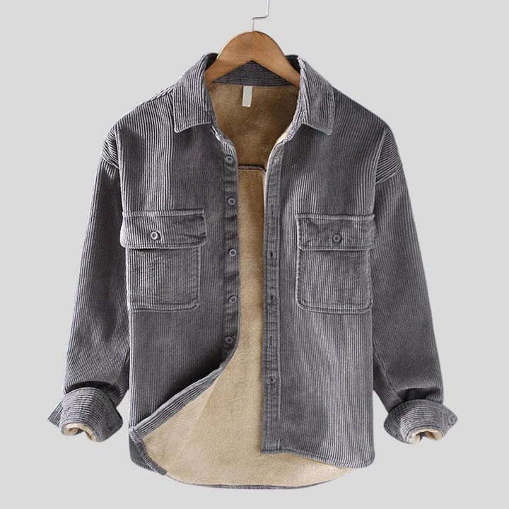 Herren Jacke mit Knopfleiste - Klassischer Jacke - Taschen Vorne