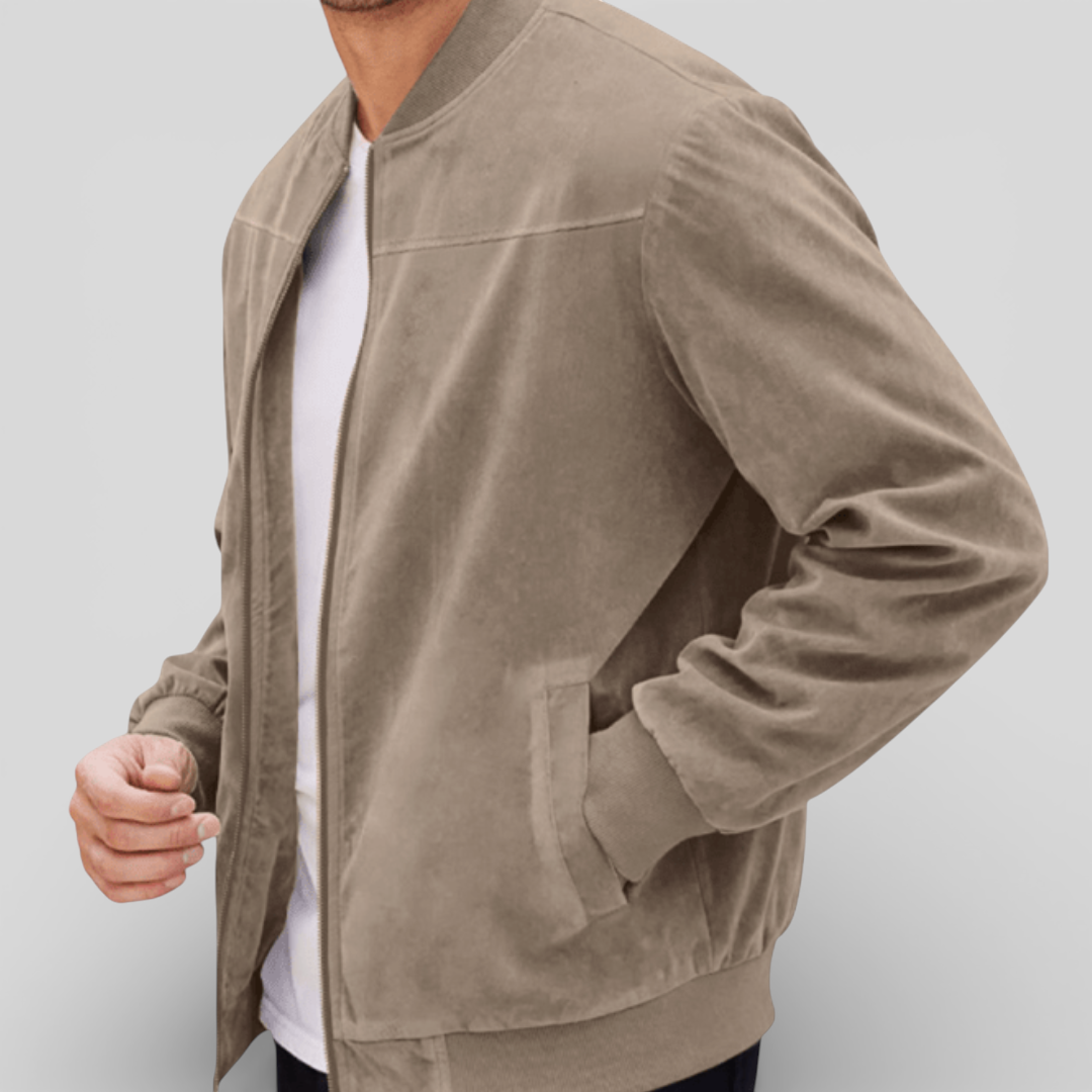 Herren Jacke mit Reißverschluss - Moderner Jacke - Taschen Vorne