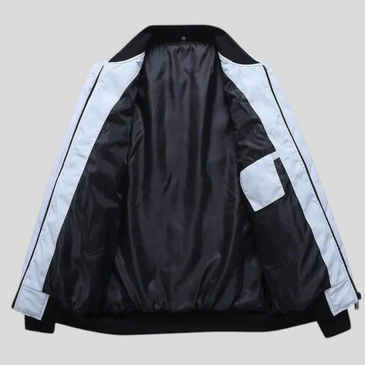 Herren Jacke mit Stehkragen - Klassischer Jacke - Reißverschluss Vorne