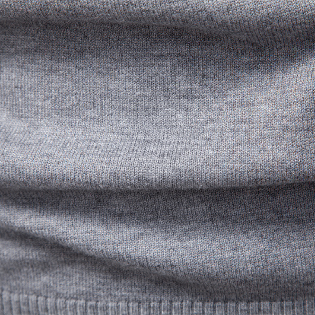 Herren Pullover mit Rollkragen - Klassischer Pullover - Gerippte Bündchen