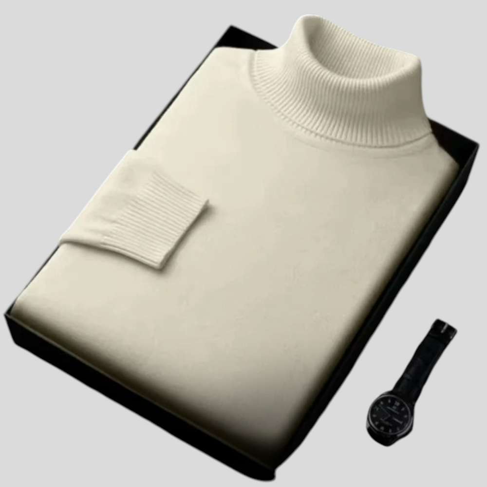 Herren Pullover mit Rollkragen - Klassischer Pullover - Stehkragen