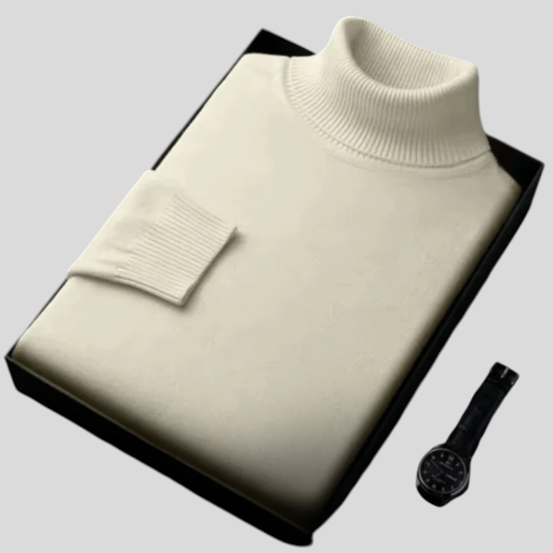 Herren Pullover mit Rollkragen - Klassischer Pullover - Stehkragen