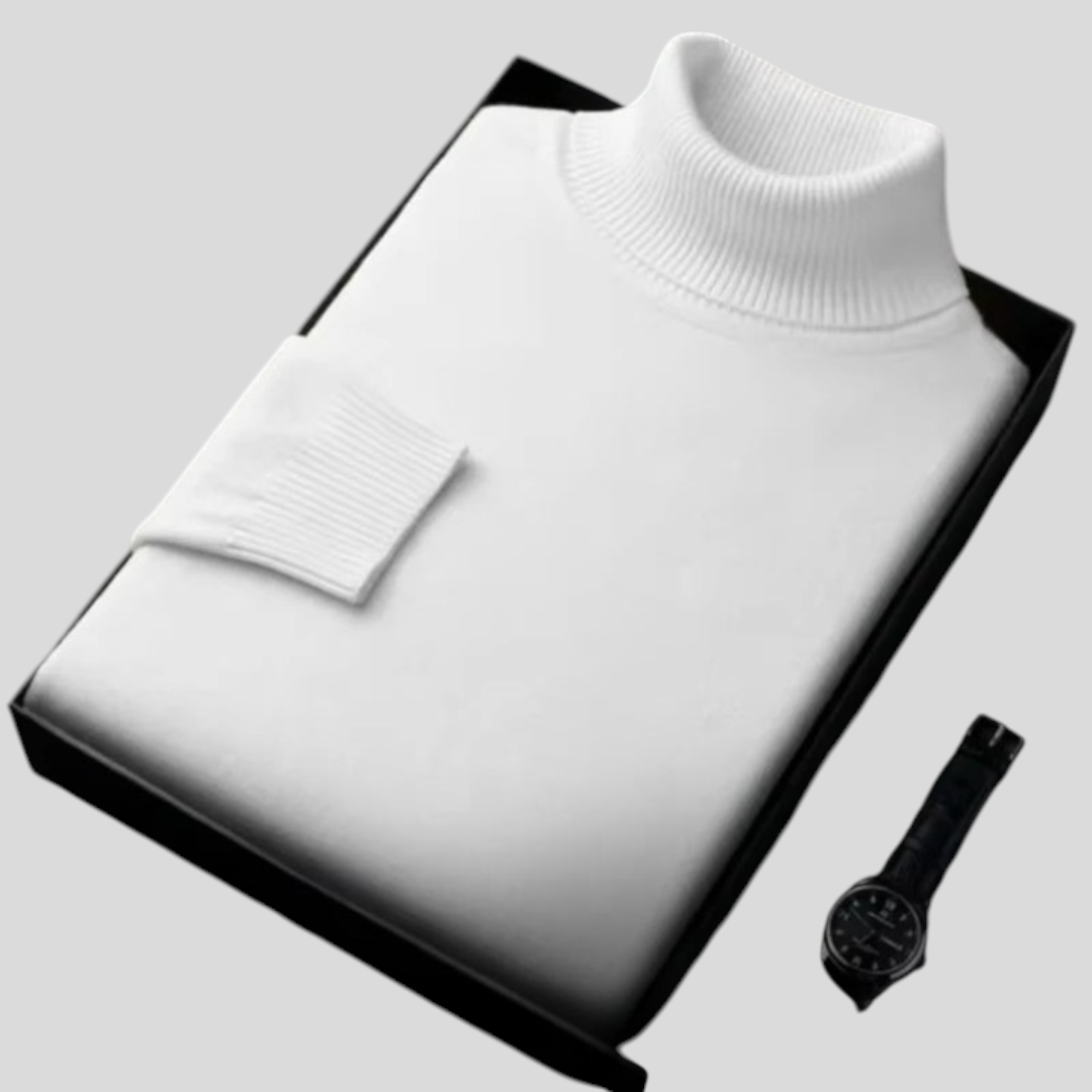 Herren Pullover mit Rollkragen - Klassischer Pullover - Stehkragen