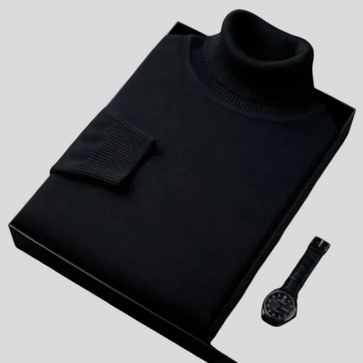 Herren Pullover mit Rollkragen - Klassischer Pullover - Stehkragen