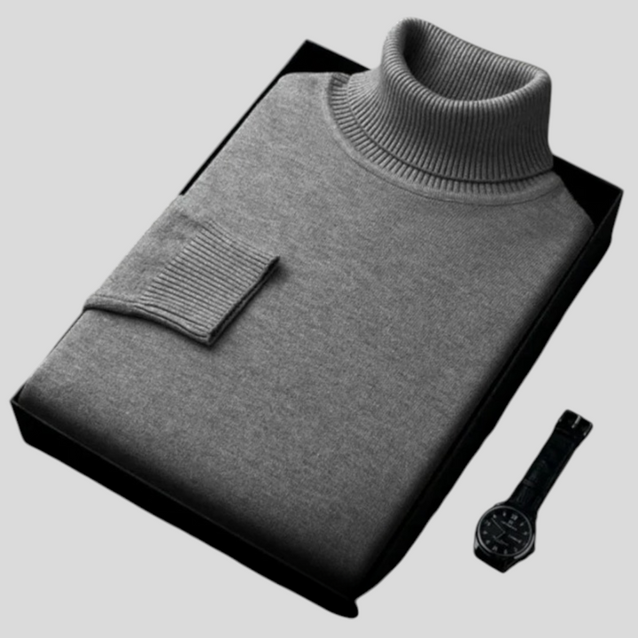 Herren Pullover mit Rollkragen - Klassischer Pullover - Stehkragen