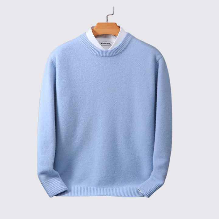 Herren Pullover mit Rundhalsausschnitt - Klassischer Pullover - Gerippte Bündchen