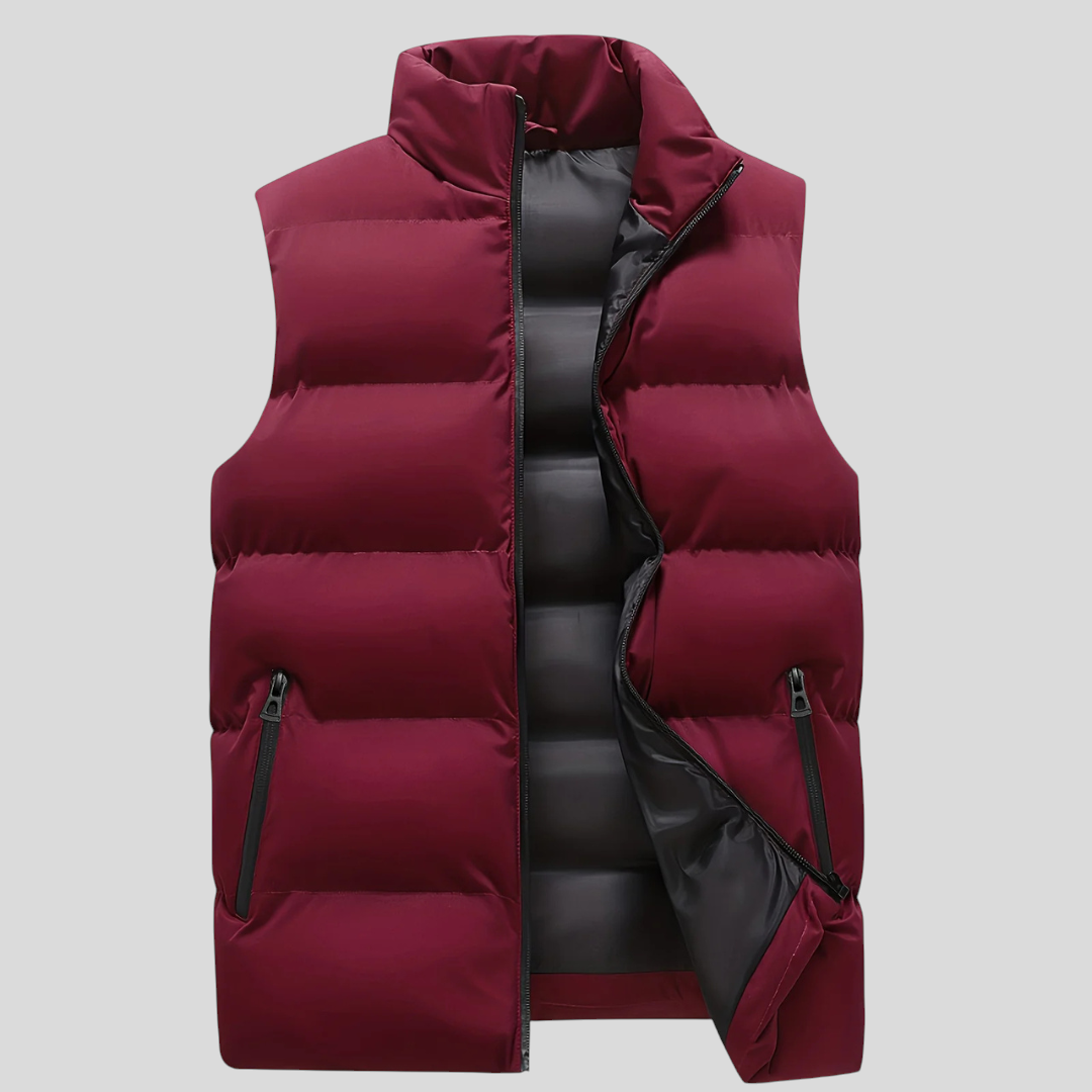 Herren Steppweste mit Steppoptik - Klassischer Weste - Taschen Vorne