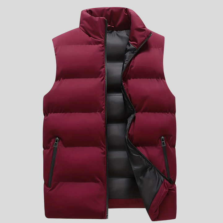 Herren Steppweste mit Steppoptik - Klassischer Weste - Taschen Vorne