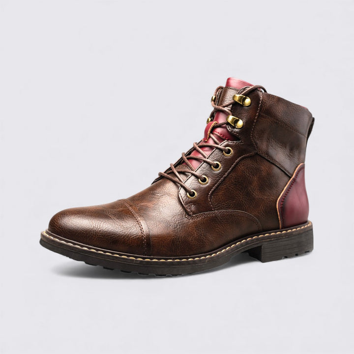 Herren Stiefeletten mit Reißverschluss - Knöchelhohe Stiefeletten - Schnürung Vorne