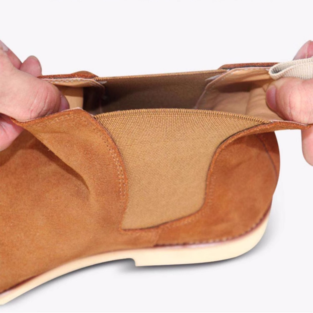 Herren Stiefeletten mit Stretcheinsatz - Chelsea Stiefeletten - Zuglasche Hinten