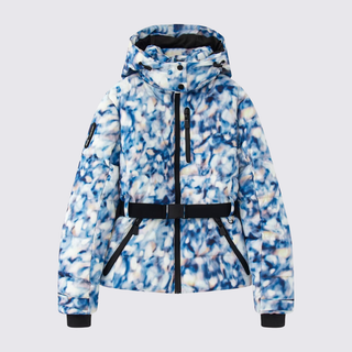 Kapuze Gürtel Steppjacke für Damen