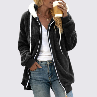 Kapuze Reißverschluss Jacke für Damen