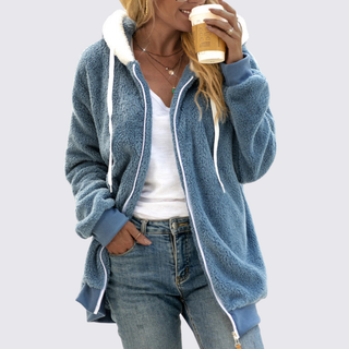 Kapuze Reißverschluss Jacke für Damen