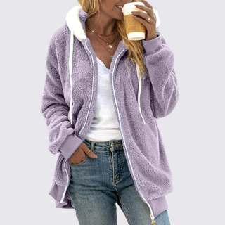 Kapuze Reißverschluss Jacke für Damen