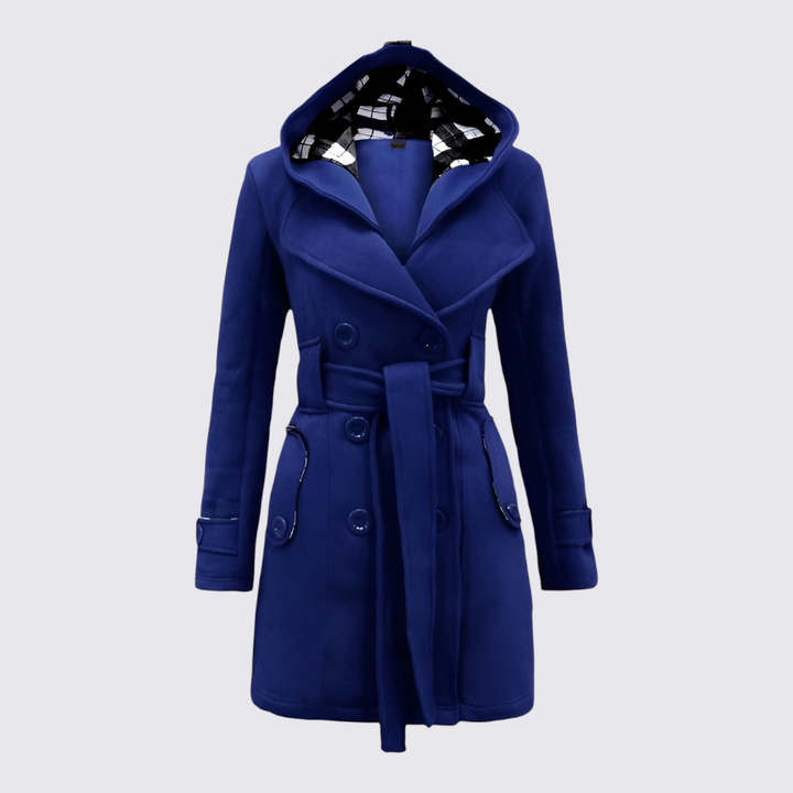 Kapuzen Doppelreiher Mantel für Damen