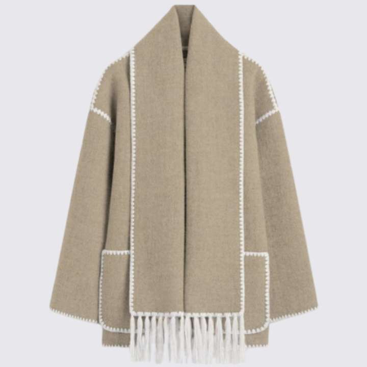 Knopfleiste Patchtaschen Mantel für Damen