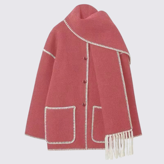 Knopfleiste Patchtaschen Mantel für Damen
