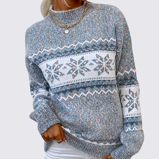Langarm-Pullover mit Rundhalsausschnitt für Damen