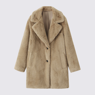 Revers Knopfleiste Mantel für Damen