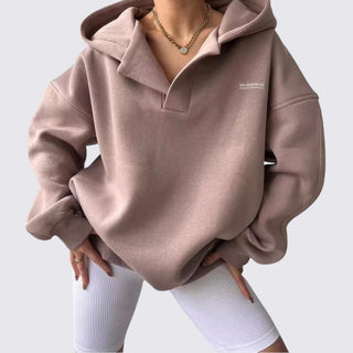 Schlichter Pullover mit Kapuze für Damen