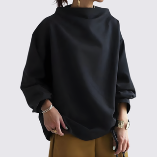 Schlichter Pullover mit weitem Schnitt für Damen
