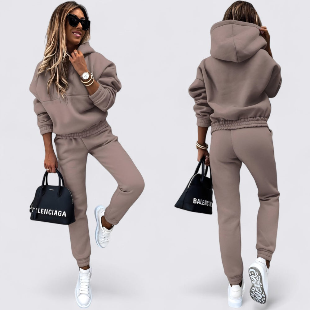 Schlichtes Kapuzen-Set für Damen