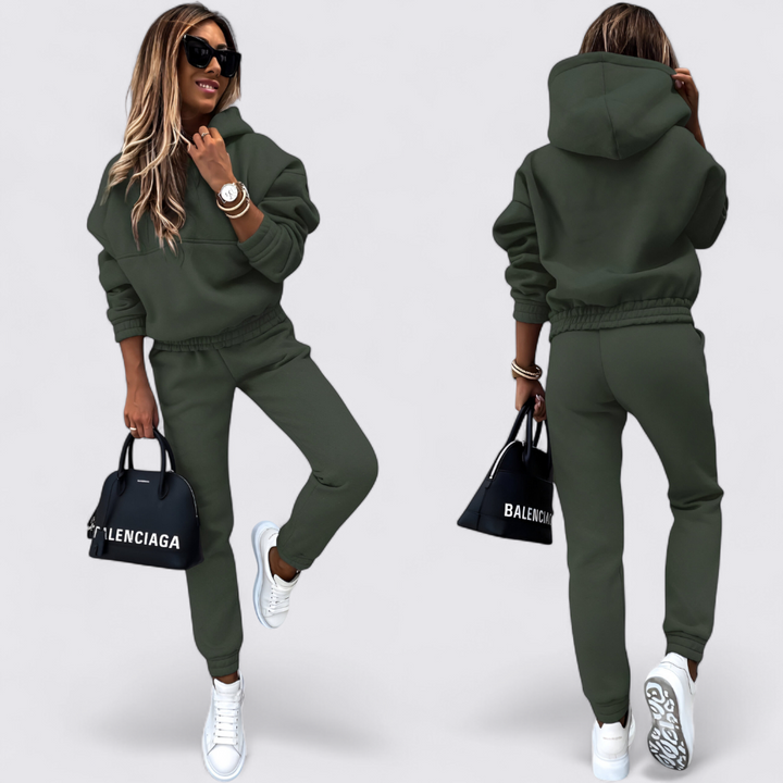 Schlichtes Kapuzen-Set für Damen