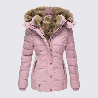Taillierte gesteppte Jacke mit Kapuze für Damen