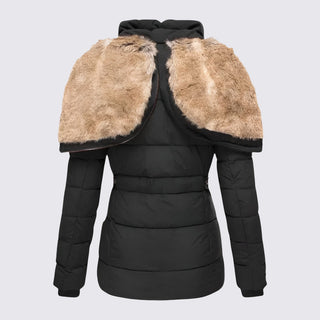 Taillierte gesteppte Jacke mit Kapuze für Damen